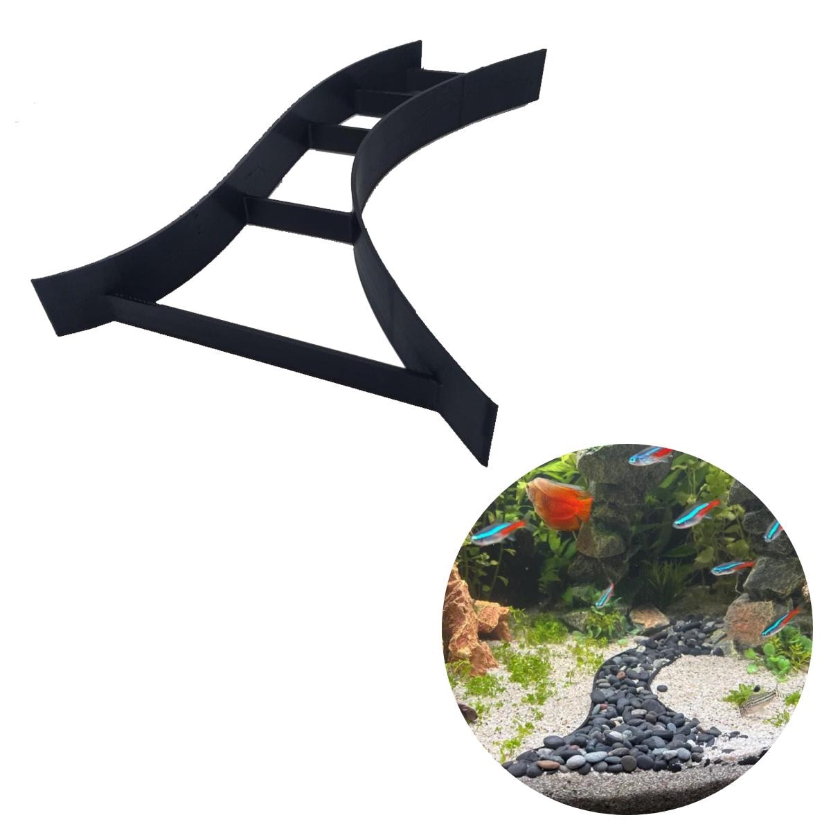 Grindverdeler Aquariumdecor - Substraatafscheider voor aquaria en terraria