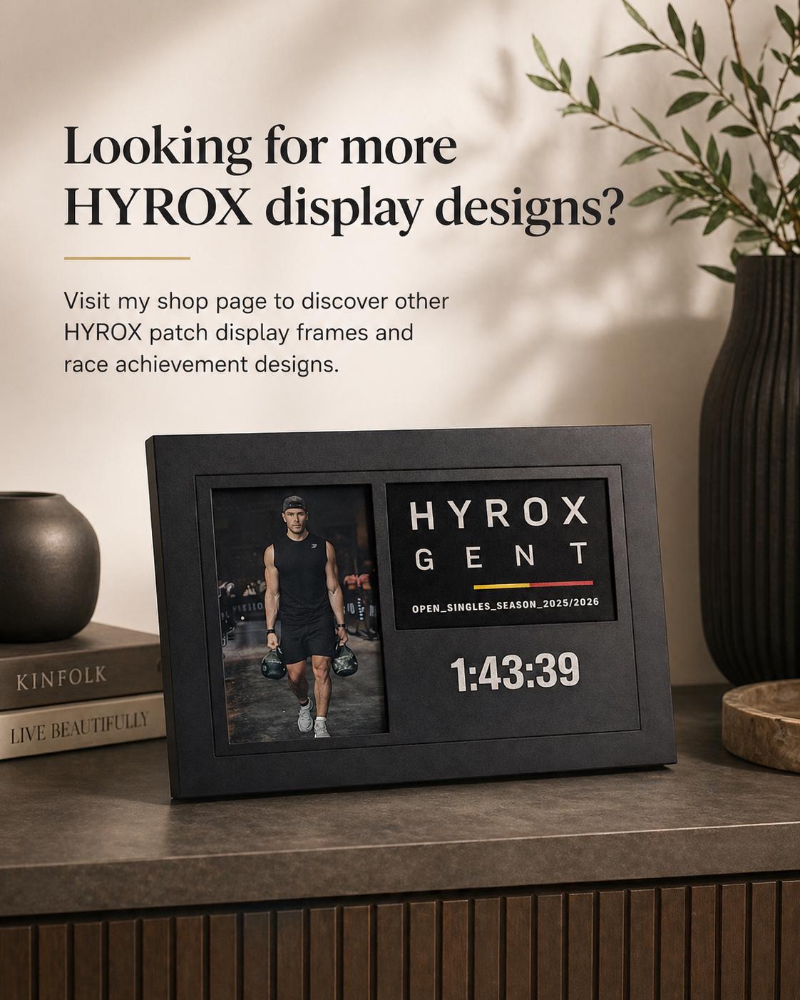 HYROX Patch-displaylijst seizoen 2025-2026 - Racetijdweergave