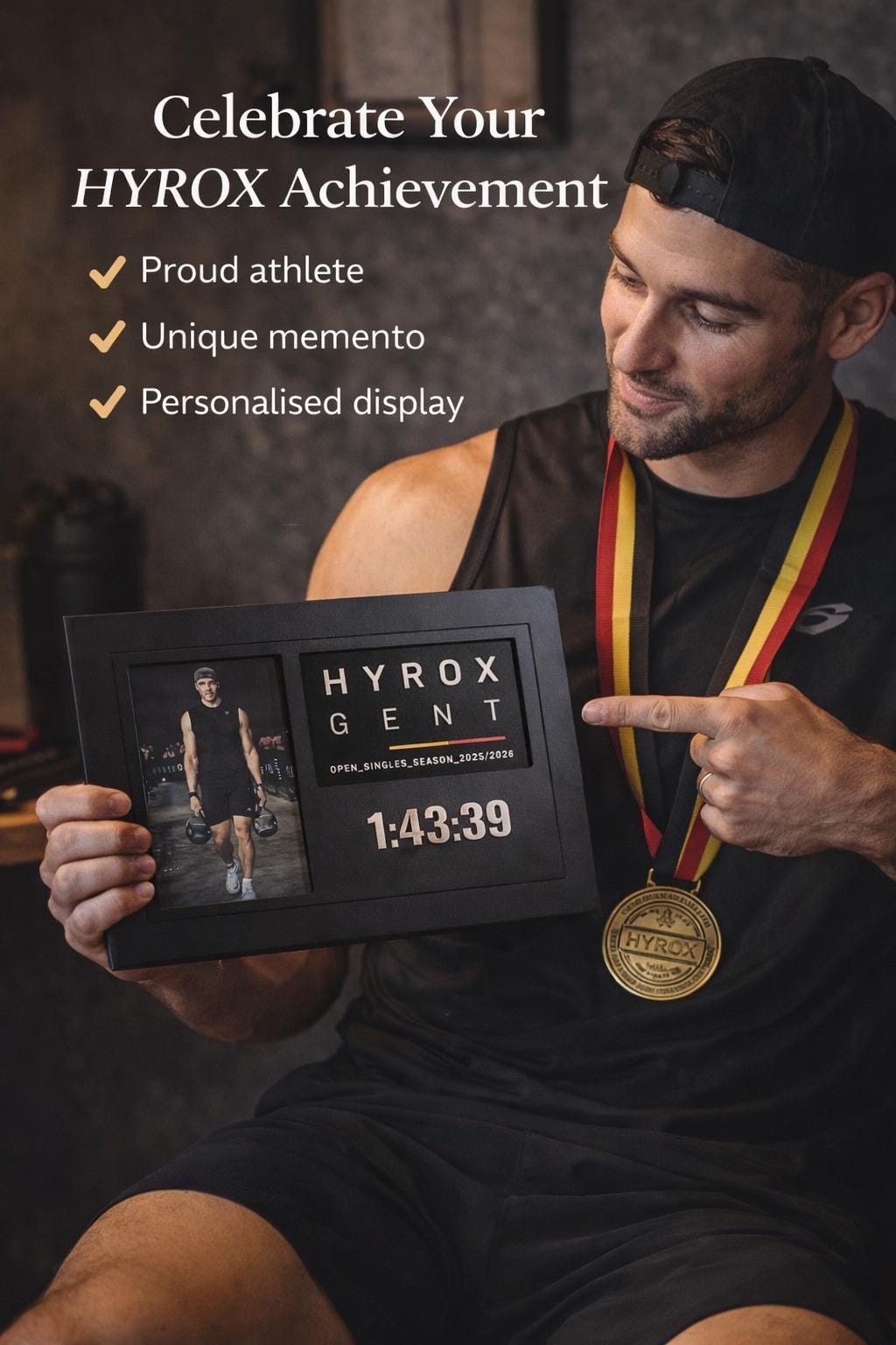 HYROX Patch-displaylijst seizoen 2025-2026 - Racetijdweergave